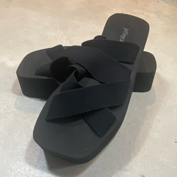Jeffrey Campbell LIKE NEW platform starkly foam elastic sandals Y2K size 7 - Picture 7 of 7
